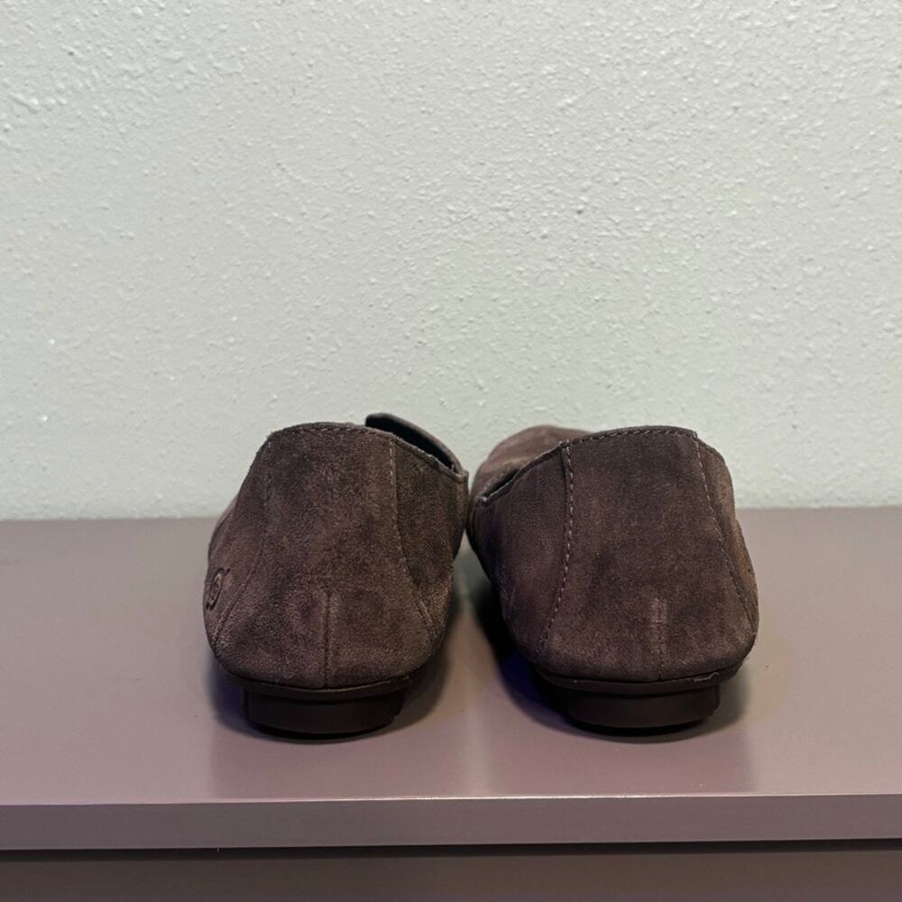 Born Women's Gray Suede Driving Moc Loafers Round Toe Slip On Flats Size 7.5 - Picture 5 of 10